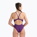 Ladies' one-piece swimsuit Arena Team Light Drop Solid plum/white 7