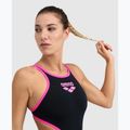 Women's one-piece swimsuit arena One Biglogo One Piece black/fluo pink 4