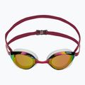 Arena Python Mirror copper/white/red wine swimming goggles 2