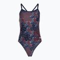 Women's one-piece swimsuit arena Kikko Pro Swimsuit Challenge Back navy/team redwhiteblue