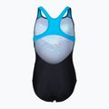 Children's one-piece swimsuit arena Multi Pixels New Swim Pro Back black/turquoise 2