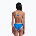 Women's one-piece swimsuit arena One Biglogo One Piece blue river/fluo orange 3