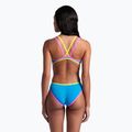 Women's one-piece swimsuit arena One Double Cross Back One Piece turquoise/fluo pink/soft green 8