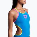 Women's one-piece swimsuit arena One Double Cross Back One Piece turquoise/fluo pink/soft green 9