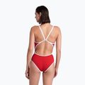 Women's one-piece swimsuit arena Icons Super Fly Back Solid red / white 3