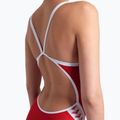 Women's one-piece swimsuit arena Icons Super Fly Back Solid red / white 5