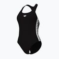 Women's one-piece swimsuit arena Icons Racer Back Solid black / white 3