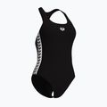 Women's one-piece swimsuit arena Icons Racer Back Solid black / white 4