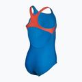 Children's one-piece swimsuit arena Kikko V Swim Pro Back blue china/calypso coral 4