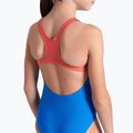 Children's one-piece swimsuit arena Kikko V Swim Pro Back blue china/calypso coral 9