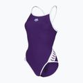 Women's one-piece swimsuit arena Icons Super Fly Back Solid plum / white / plum multi 3