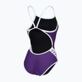Women's one-piece swimsuit arena Icons Super Fly Back Solid plum / white / plum multi 4