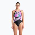 Women's one-piece swimsuit arena Imaginary Swim Pro Back black/shocking pink/multi 5