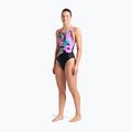 Women's one-piece swimsuit arena Imaginary Swim Pro Back black/shocking pink/multi 6