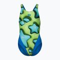 Arena Star Shaped Swim Tech L blue river/soft green/multi children's one-piece swimsuit