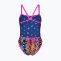 Women's one-piece swimsuit arena Reversible Swimsuit Challenge Back royal multi/shocking pink 4