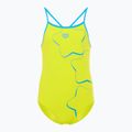 Arena Star Graphic Lightdrop Back soft green / turquoise children's one-piece swimsuit
