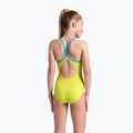 Arena Star Graphic Lightdrop Back soft green / turquoise children's one-piece swimsuit 3