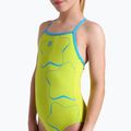 Arena Star Graphic Lightdrop Back soft green / turquoise children's one-piece swimsuit 4