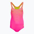 Children's one-piece swimsuit arena Kikko V Swim Pro Back shocking pink / soft green