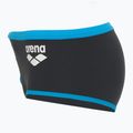 Men's swimming boxers arena One Low Waist Short Big Logo asphalt/turquise 3