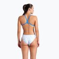 Women's one-piece swimsuit arena Fireflow Challenge back blue river/white multi 3