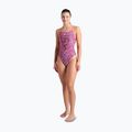 Women's one-piece swimsuit arena Pink Dahlia Lace Back shocking pink/multi 2