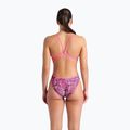 Women's one-piece swimsuit arena Pink Dahlia Lace Back shocking pink/multi 3