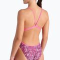 Women's one-piece swimsuit arena Pink Dahlia Lace Back shocking pink/multi 4