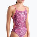 Women's one-piece swimsuit arena Pink Dahlia Lace Back shocking pink/multi 5