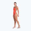 Women's one-piece swimsuit arena Lace Back Solid bright coral/plum 2