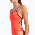 Women's one-piece swimsuit arena Lace Back Solid bright coral/plum 4