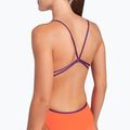 Women's one-piece swimsuit arena Lace Back Solid bright coral/plum 5