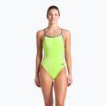 Women's one-piece swimsuit arena Lace Back Solid artic lime/future dusk