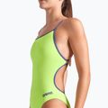 Women's one-piece swimsuit arena Lace Back Solid artic lime/future dusk 4