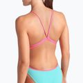Women's one-piece swimsuit arena Lace Back Solid water/shocking pink 5