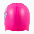 Arena Big Logo shocking pink/water swimming cap 4