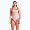 Women's one-piece swimsuit arena Ao Rev Challenge Back multicolor/dark sage 5