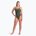 Women's one-piece swimsuit arena Ao Rev Challenge Back multicolor/dark sage 8