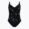 Women's one-piece swimsuit arena Abyss U Back multi black/black