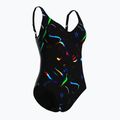 Women's one-piece swimsuit arena Abyss U Back multi black/black 3