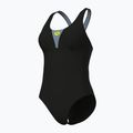 Women's one-piece swimsuit arena Control Pro Solid black/sea foam 4