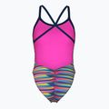 Women's one-piece swimsuit arena Racing Stripe Xcriss Cross navy multi/navy 2