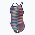 Women's one-piece swimsuit arena Racing Stripe Xcriss Cross navy multi/navy 4