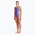 Women's one-piece swimsuit arena Racing Stripe Xcriss Cross navy multi/navy 6