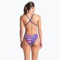 Women's one-piece swimsuit arena Racing Stripe Xcriss Cross navy multi/navy 7