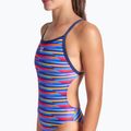 Women's one-piece swimsuit arena Racing Stripe Xcriss Cross navy multi/navy 8