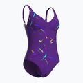 Women's one-piece swimsuit arena Abyss U Back multi plum/plum 3