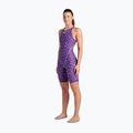 Women's one-piece swimsuit arena Powerskin ST Next LE Open Back leopard skin violet 2