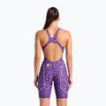 Women's one-piece swimsuit arena Powerskin ST Next LE Open Back leopard skin violet 3